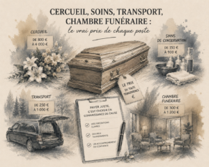 Cercueil, soins, transport, chambre funéraire : le vrai prix de chaque poste