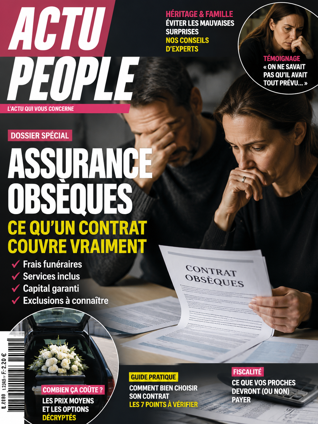 Illustration d'un contrat d'assurance obsèques, entre formule en capital et formule en prestations
