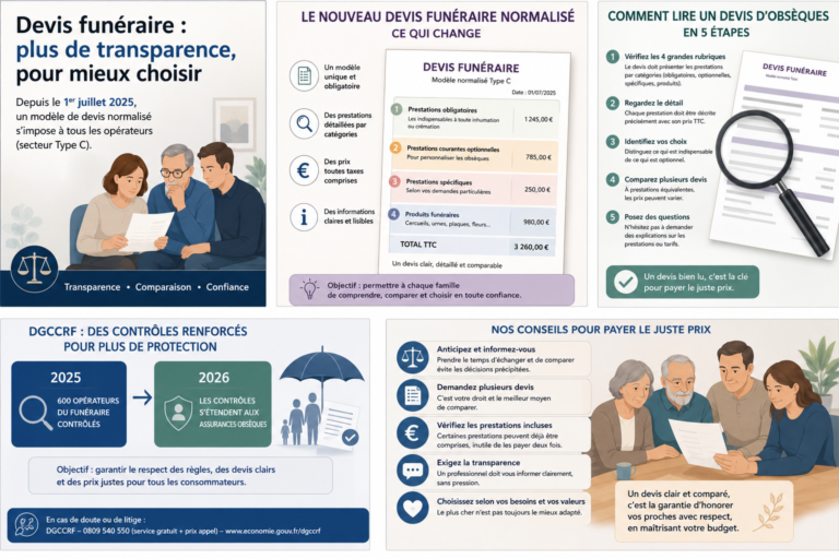 Nouveau devis funéraire 2025 : comment lire le prix des obsèques et payer le juste prix