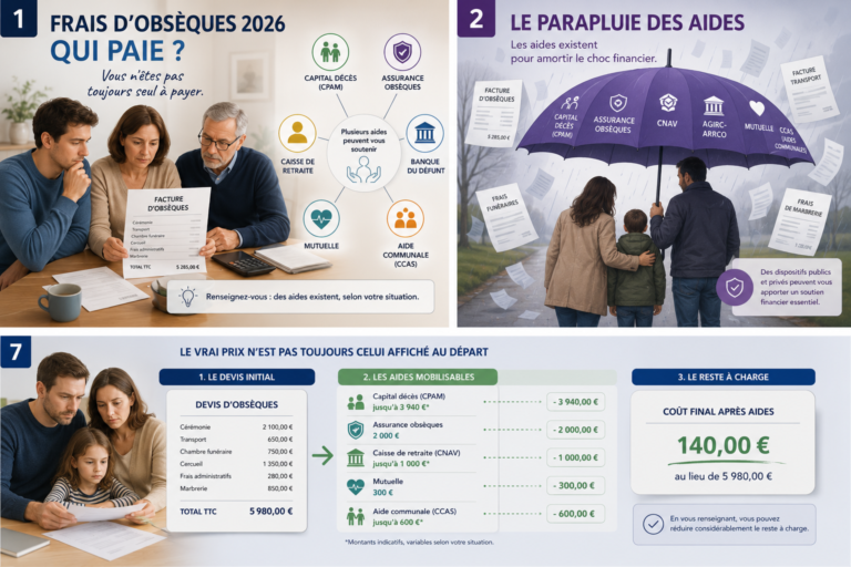 Frais d'obsèques 2026 : qui paie, et quelles aides pour les familles ?