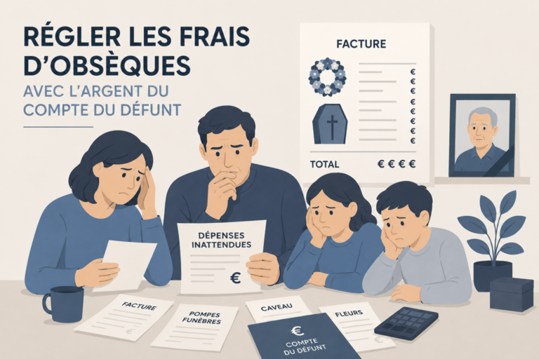 Payer les obsèques avec le compte du défunt : ce que la loi autorise
