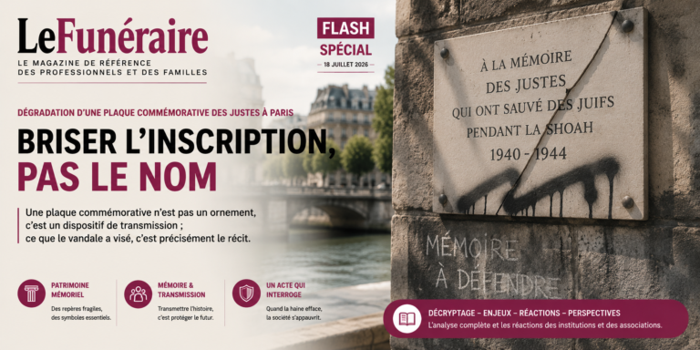 Plaque commémorative en hommage à des Justes parmi les nations, apposée sur une façade parisienne