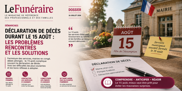 Un décès pendant le week-end du 15 août : ce qui peut attendre, ce qui ne peut pas