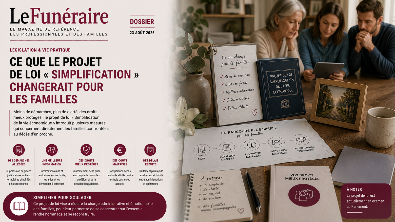 Illustration du volet funéraire du projet de loi de simplification adopté par le Sénat le 24 juin 2026