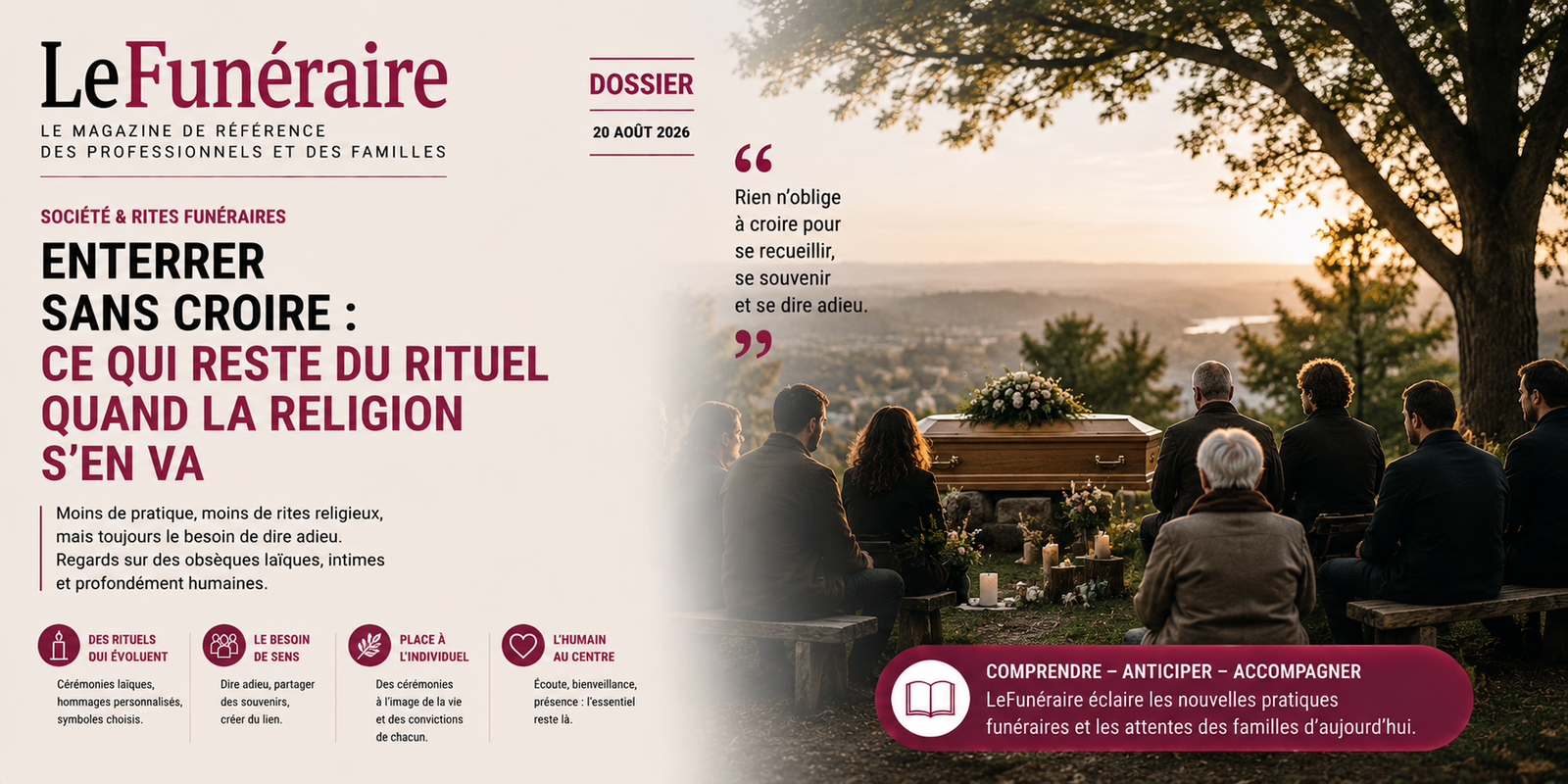 Illustration sur la place des rites funéraires et des croyances dans les obsèques en France