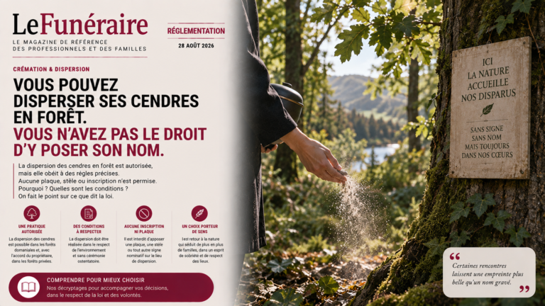 Sous-bois de forêt évoquant un lieu de dispersion de cendres en pleine nature