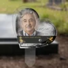 Plaque funéraire cœur chrétien plantée par appendice plexiglas, sol meuble ou pot, 1er sous-décor