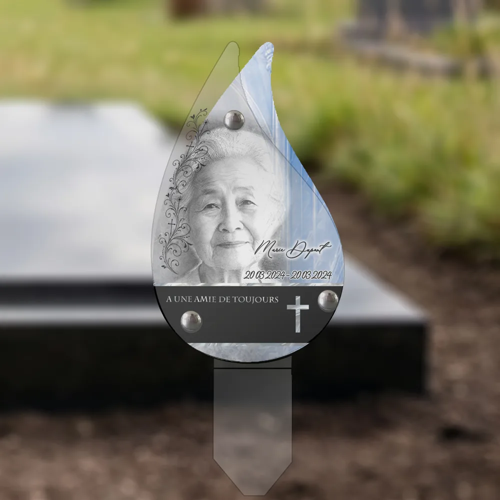 Plaque flamme — hommage discret