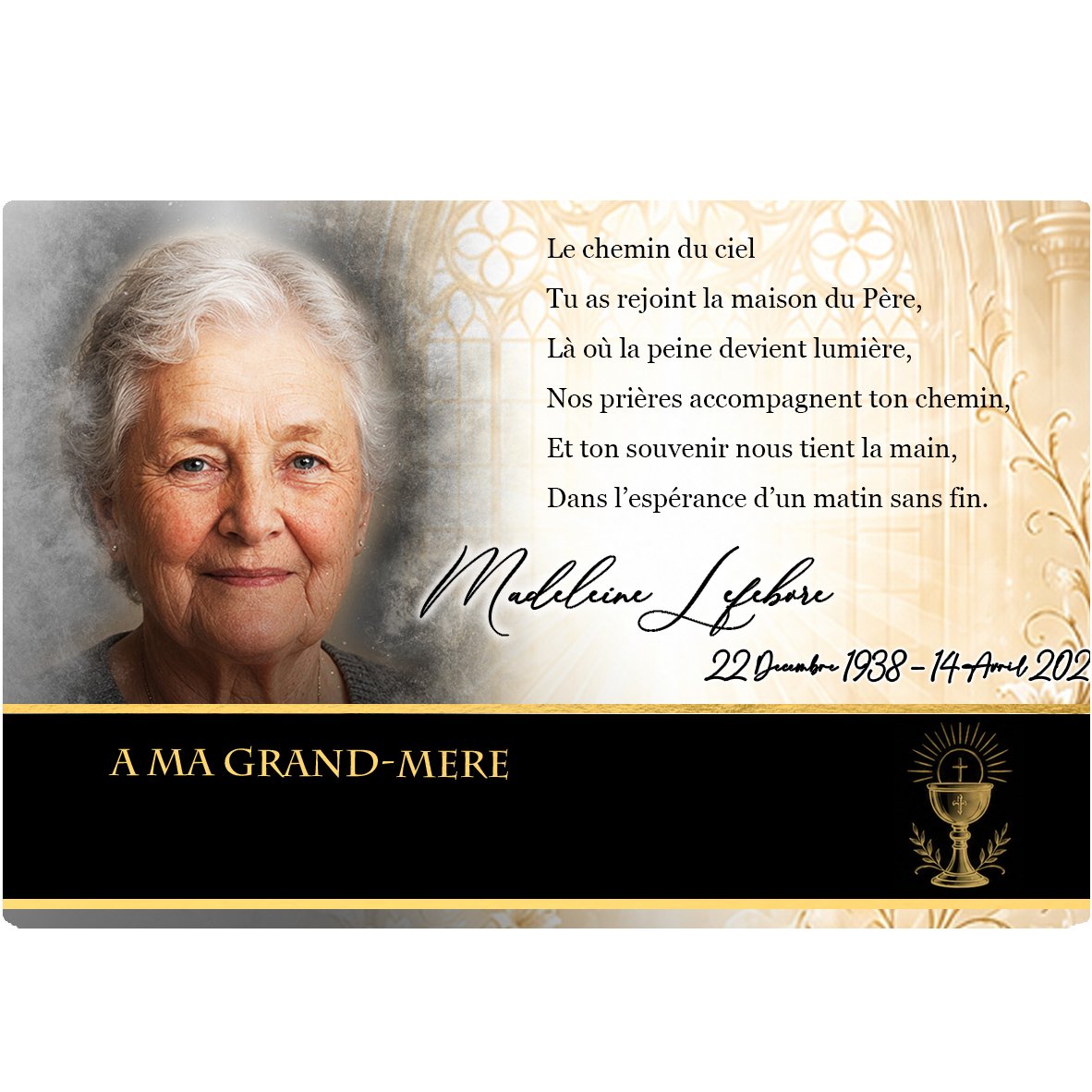 Plaque Panoramique Chrétien effet Crayon, ambiance complète portrait + fond