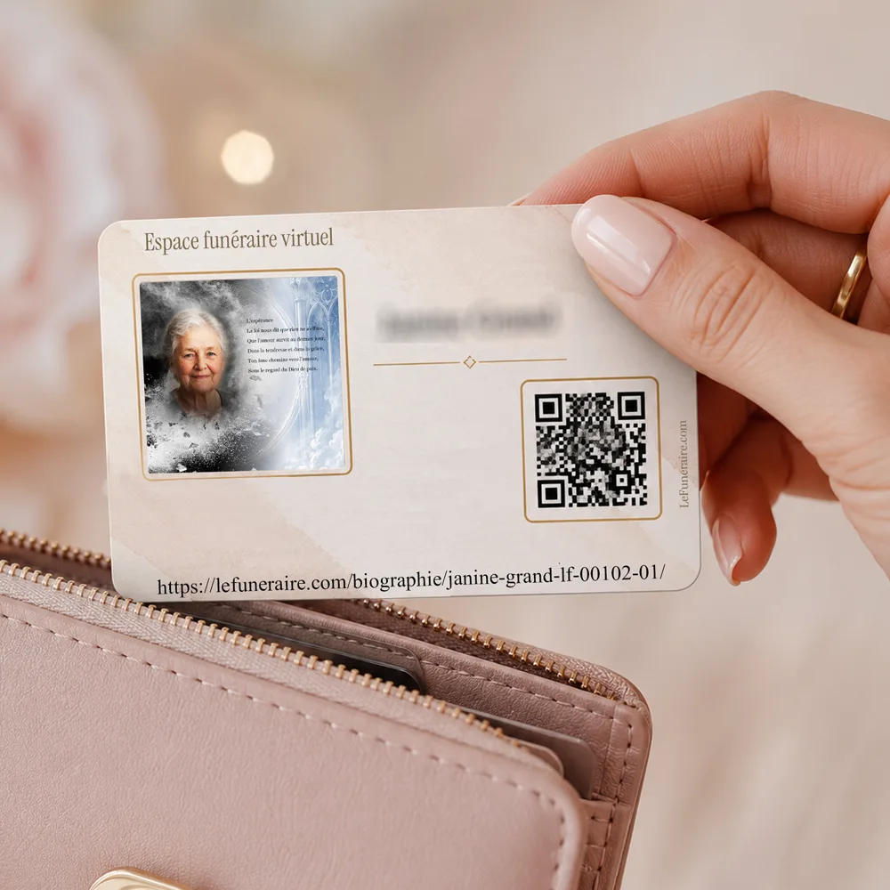 Carte souvenir QR — service complémentaire Chrétien