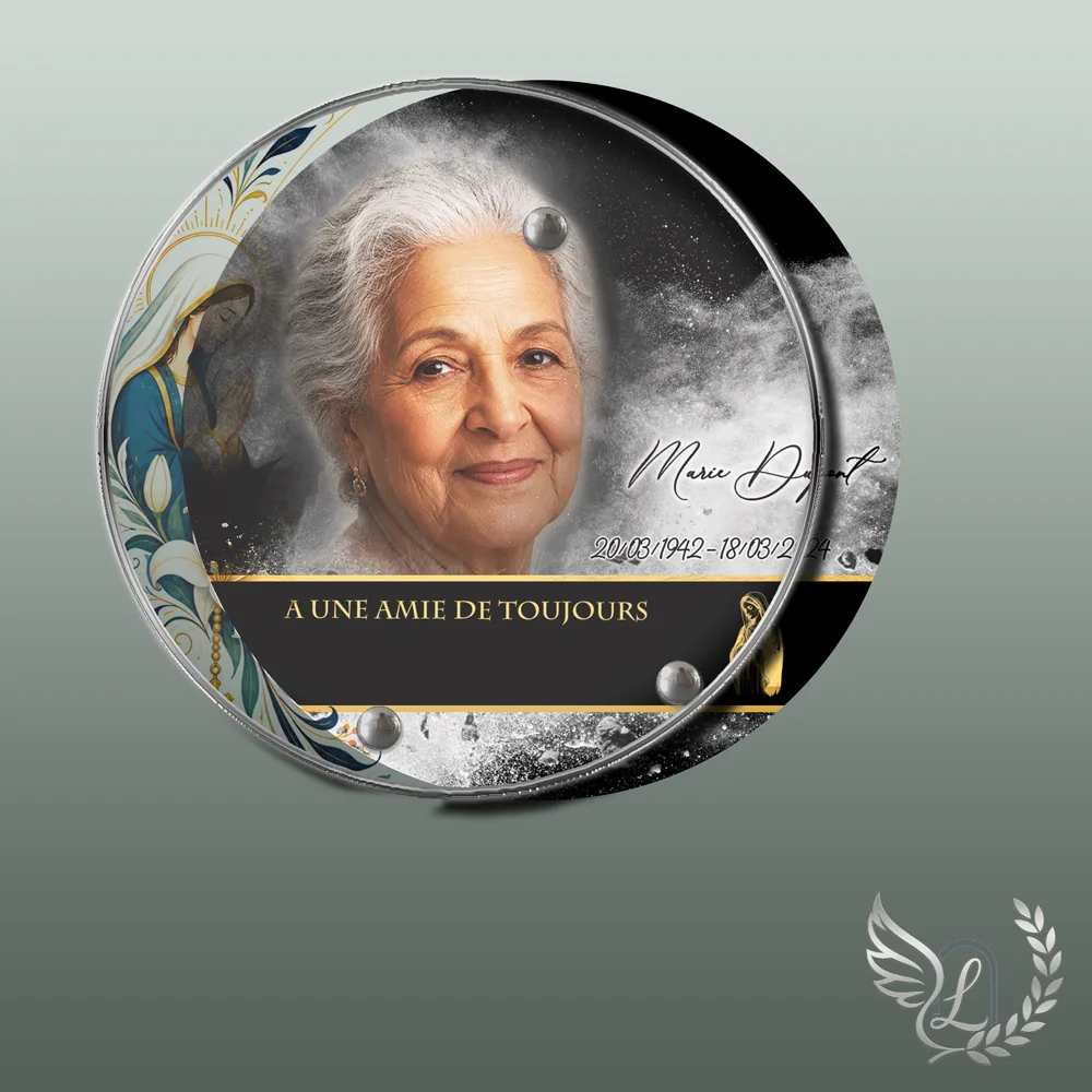 Plaque funéraire Chrétien forme Circulaire