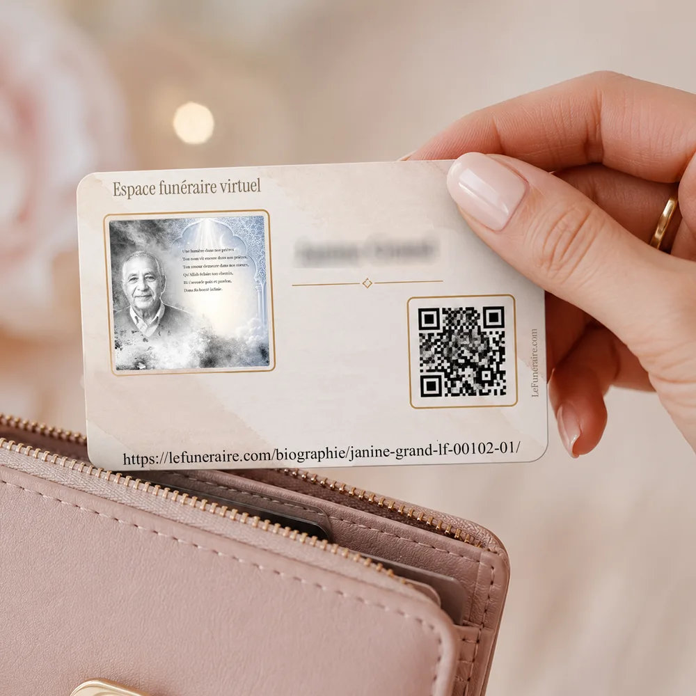 Carte souvenir QR — service complémentaire Musulman