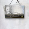 Plaque funéraire panoramique musulman suspendue par cordelette, kit de fixation inclus, 1er sous-décor
