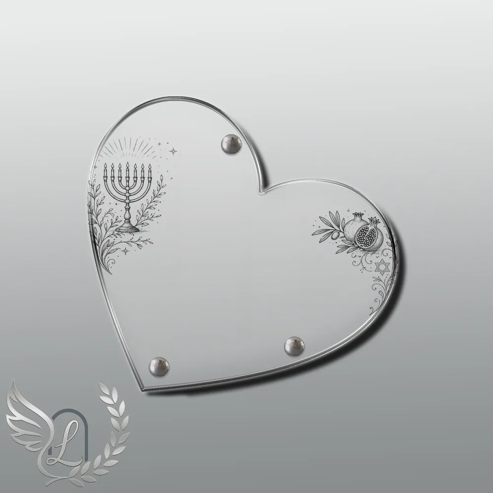 Plaque Cœur Juif nue motif 02