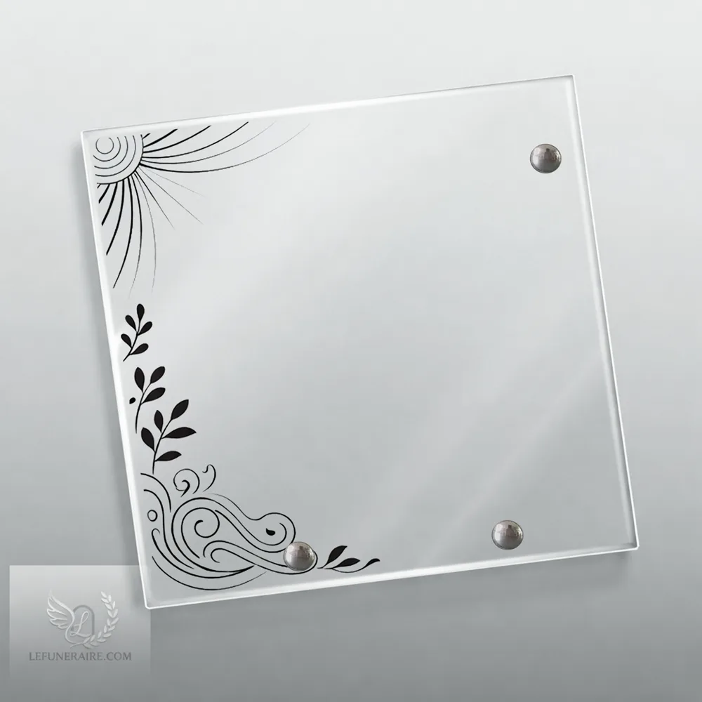 Plaque Carré Bouddhiste nue motif 01