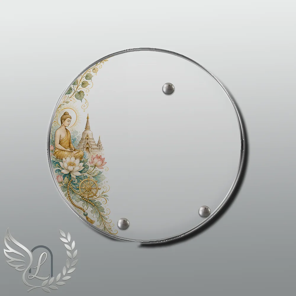 Plaque Circulaire Bouddhiste nue motif 02