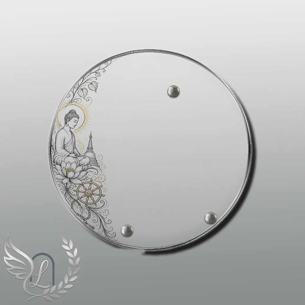 Plaque Circulaire Bouddhiste nue motif 03