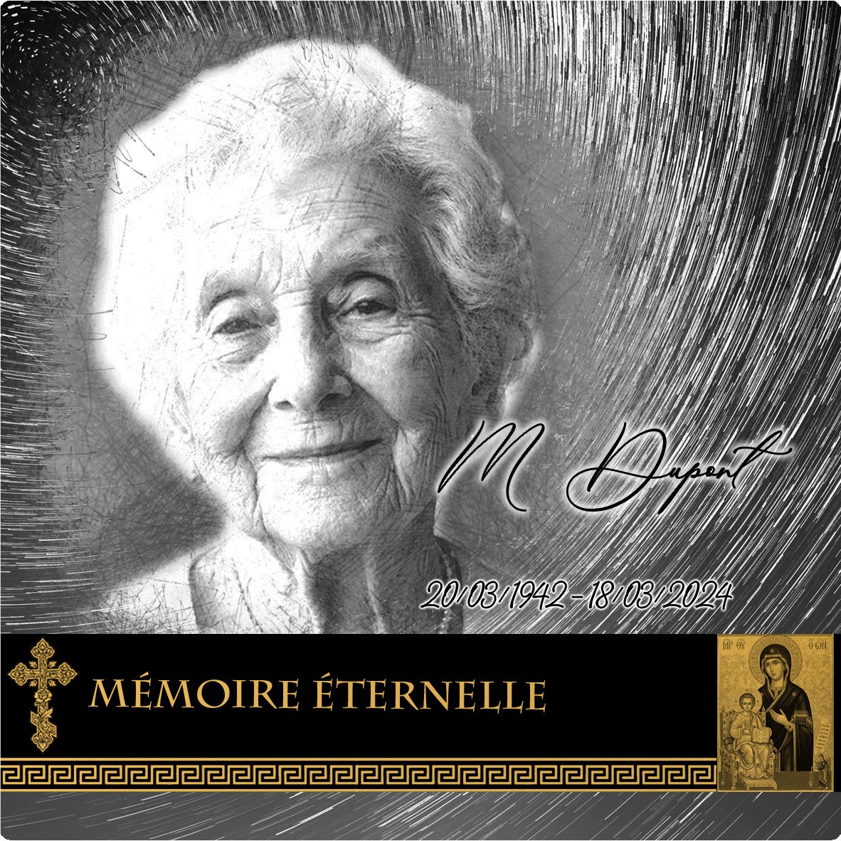 Plaque Carré Orthodoxe effet Pastel, ambiance complète portrait + fond