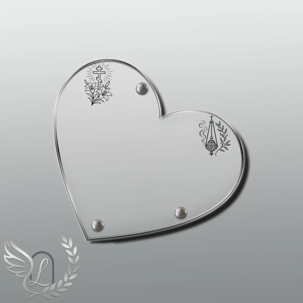 Plaque Cœur Orthodoxe nue motif 03