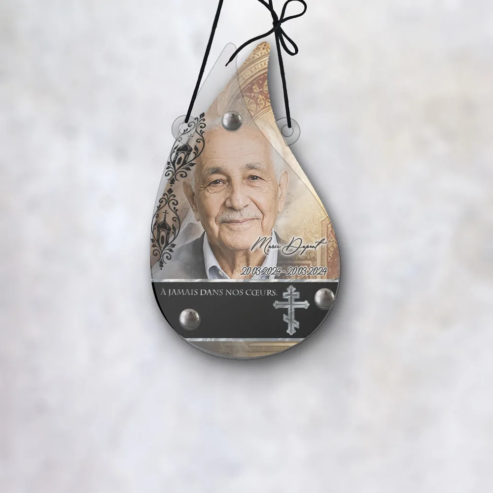 Plaque Flamme Orthodoxe suspendue par cordelette