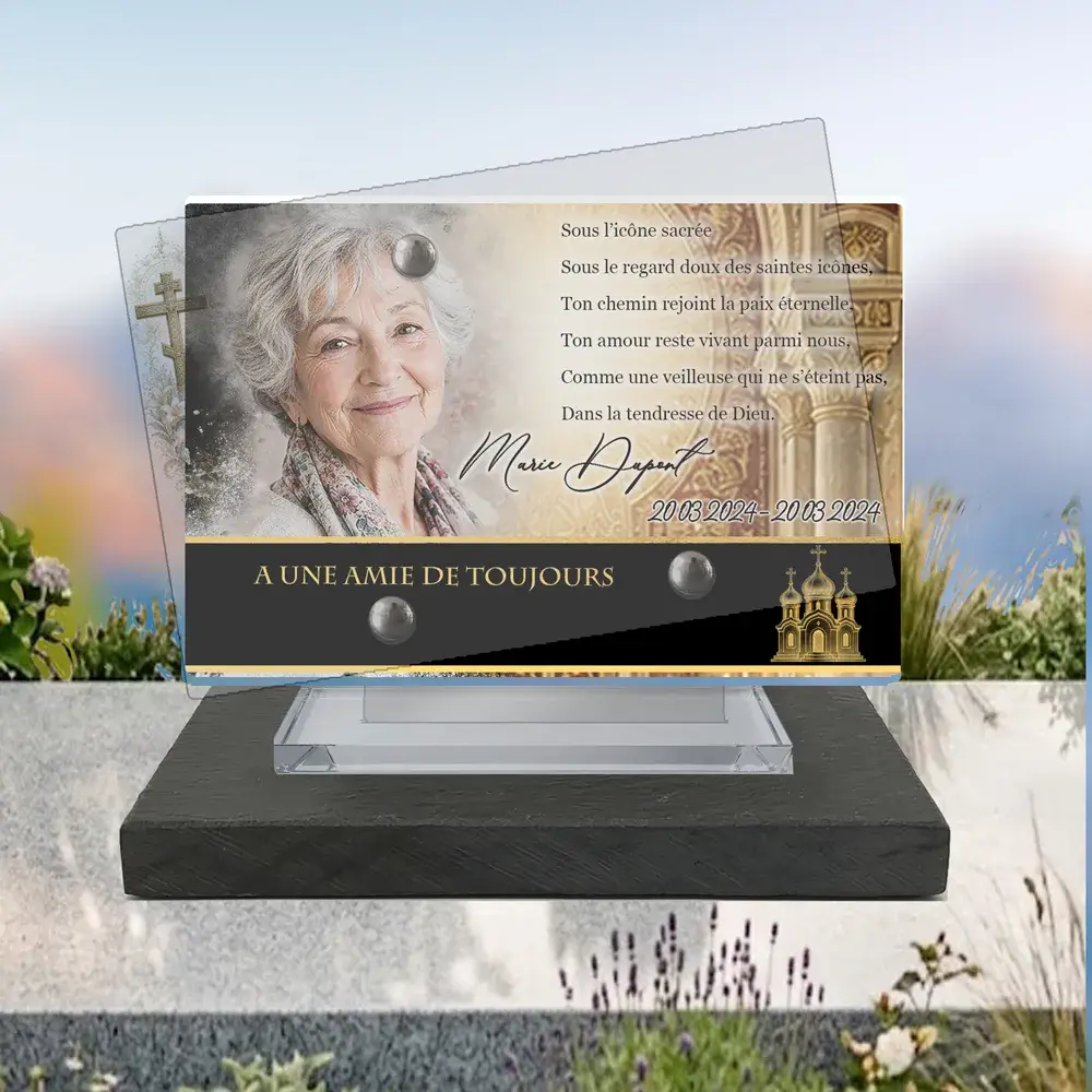 Plaque Panoramique Orthodoxe à poser sur socle ardoise du Brésil