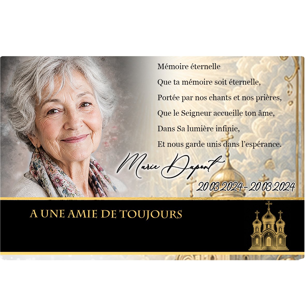 Plaque Panoramique Orthodoxe effet Pastel, ambiance complète portrait + fond