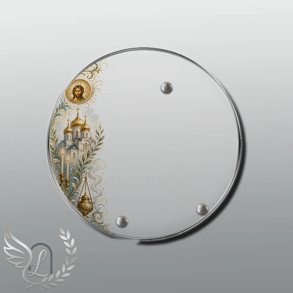 Plaque Circulaire Orthodoxe nue motif 02