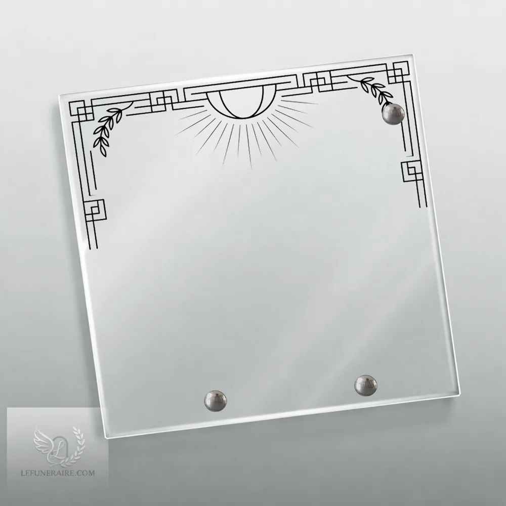 Plaque Carré Laïque nue motif 02