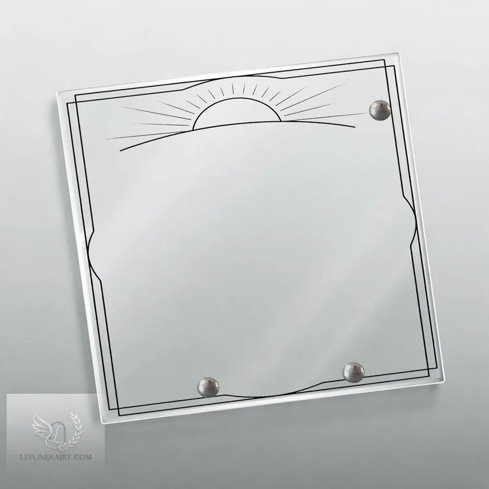 Plaque Carré Laïque nue motif 03