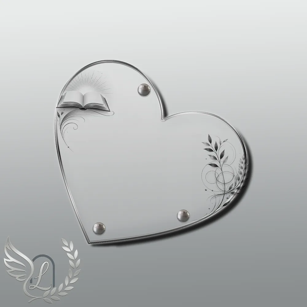 Plaque Cœur Laïque nue motif 02