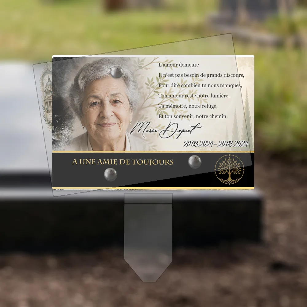 Plaque Panoramique Laïque plantée dans la terre