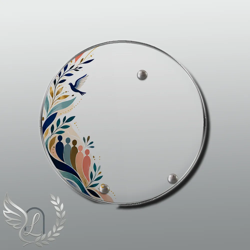 Plaque Circulaire Laïque nue motif 01
