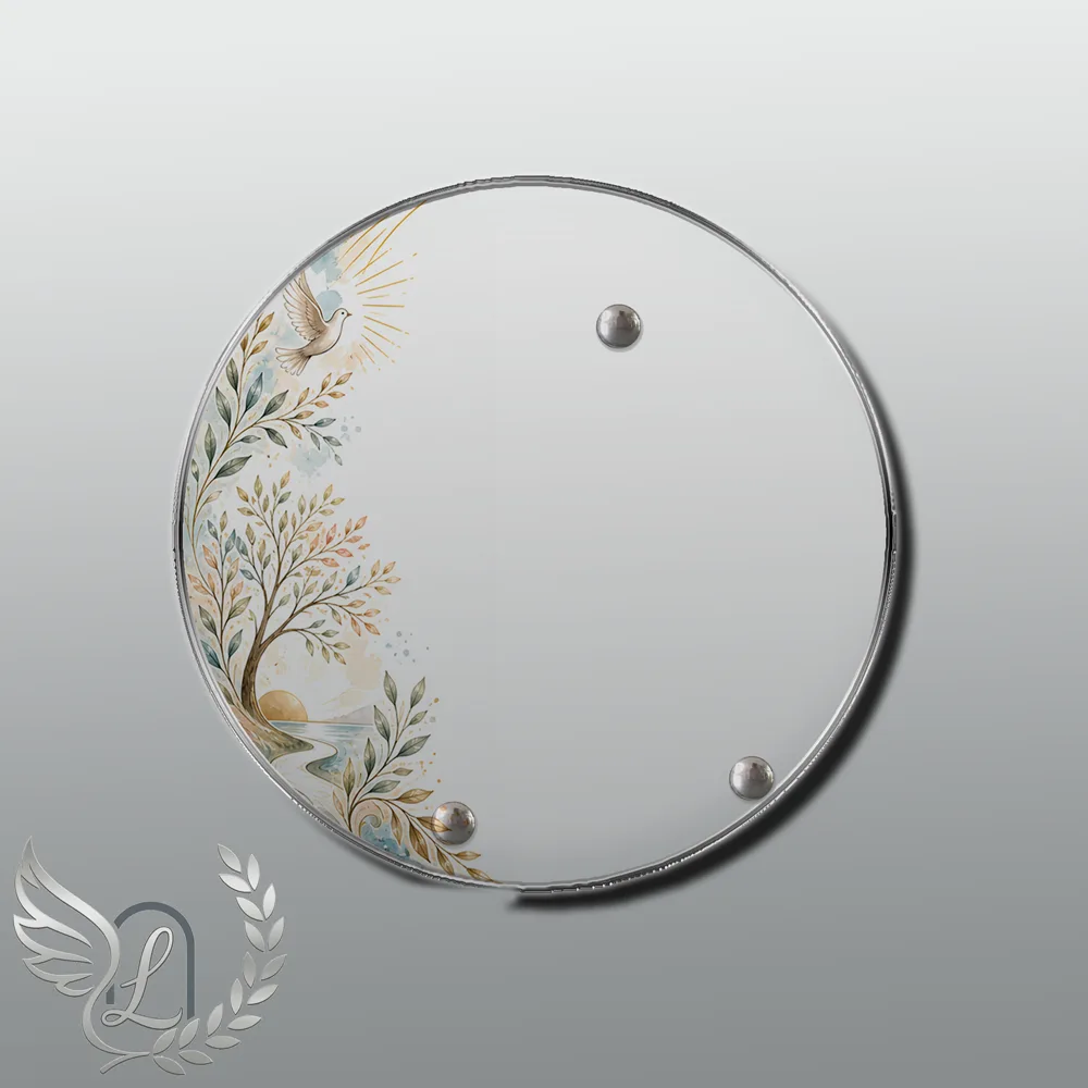Plaque Circulaire Laïque nue motif 02
