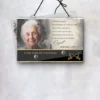 Plaque funéraire panoramique militaire suspendue par cordelette, kit de fixation inclus, 1er sous-décor
