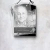 Plaque funéraire rectangle militaire suspendue par cordelette, kit de fixation inclus, 1er sous-décor