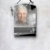 Plaque funéraire rectangle gendarme suspendue par cordelette, kit de fixation inclus, 1er sous-décor