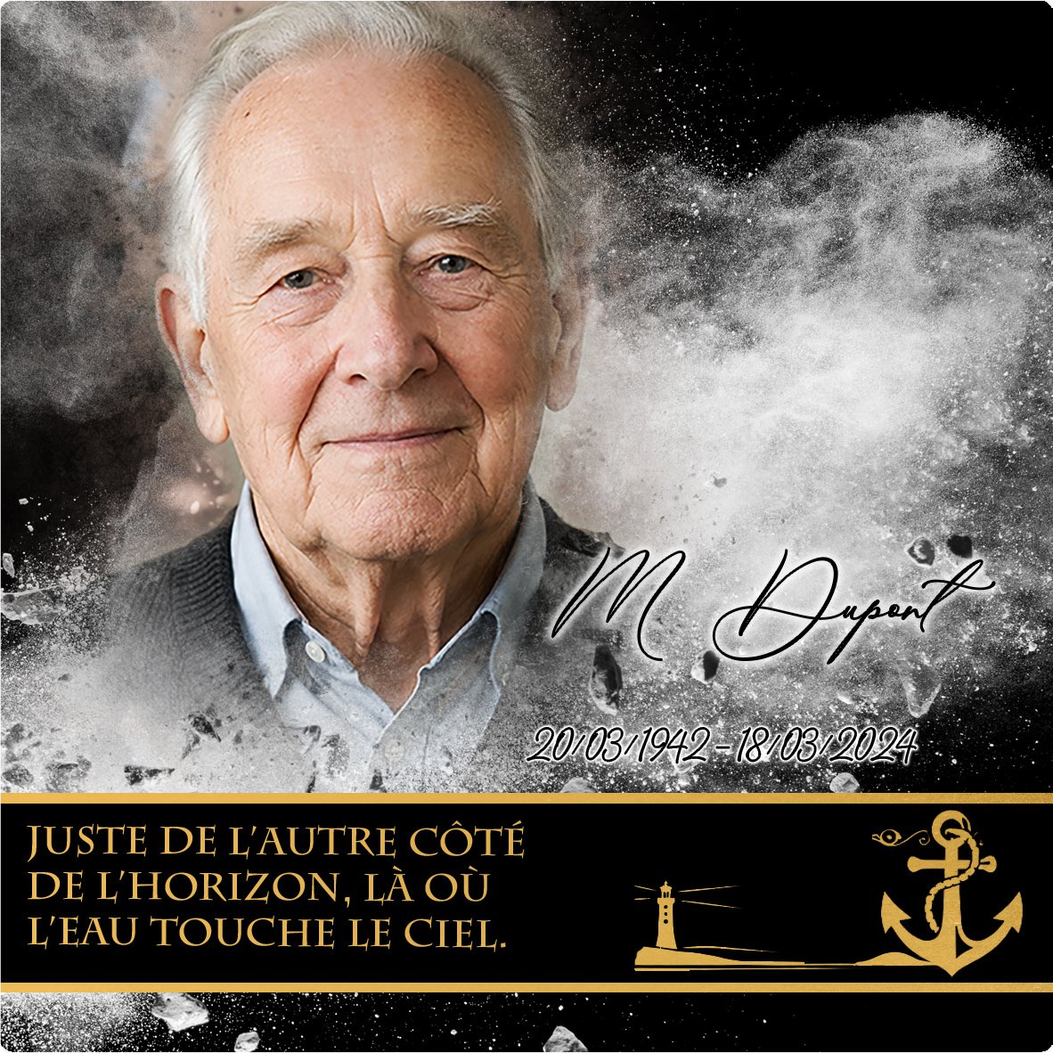 Plaque Carré Marin effet Éclat, ambiance complète portrait + fond