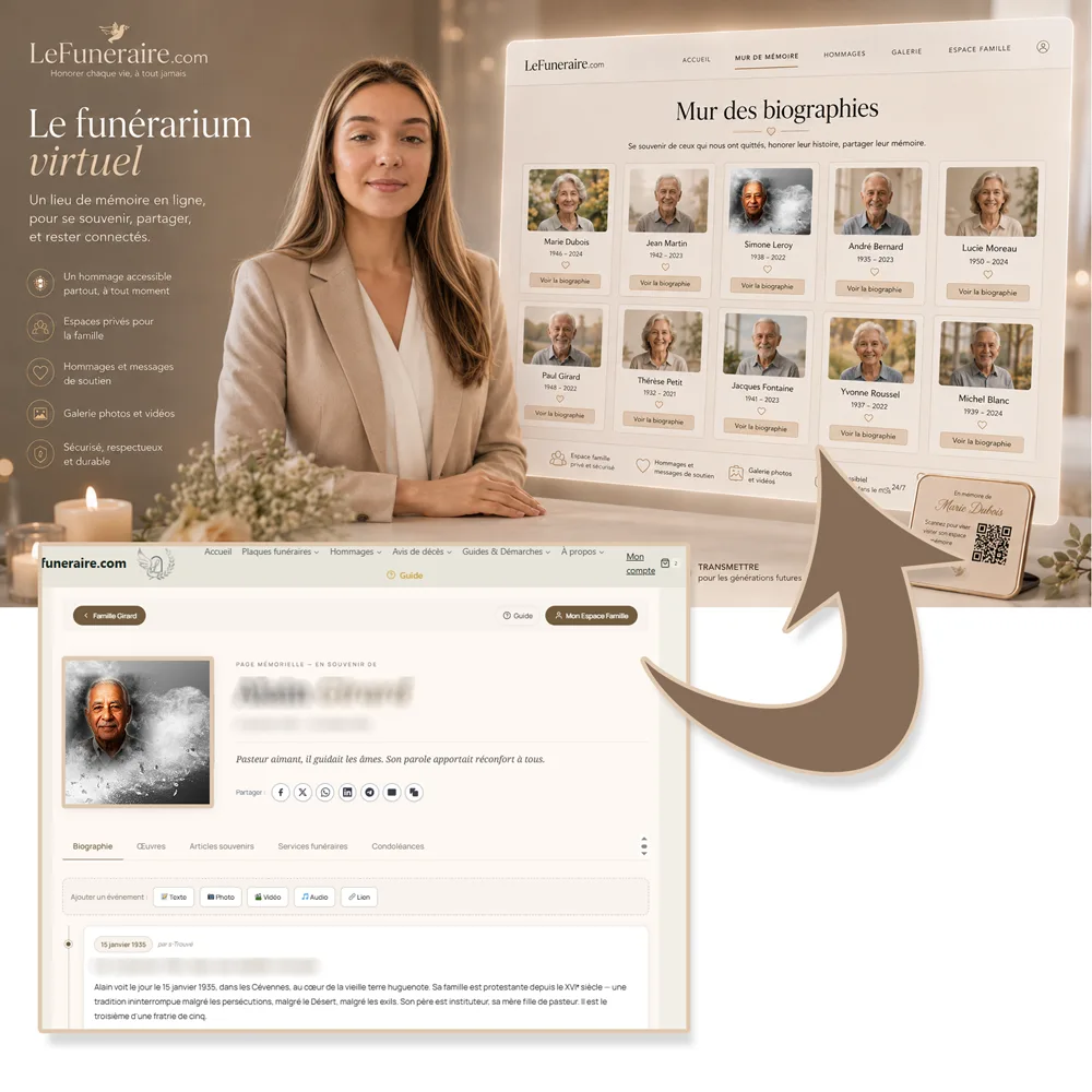 Funerarium virtuel — service complémentaire Marin
