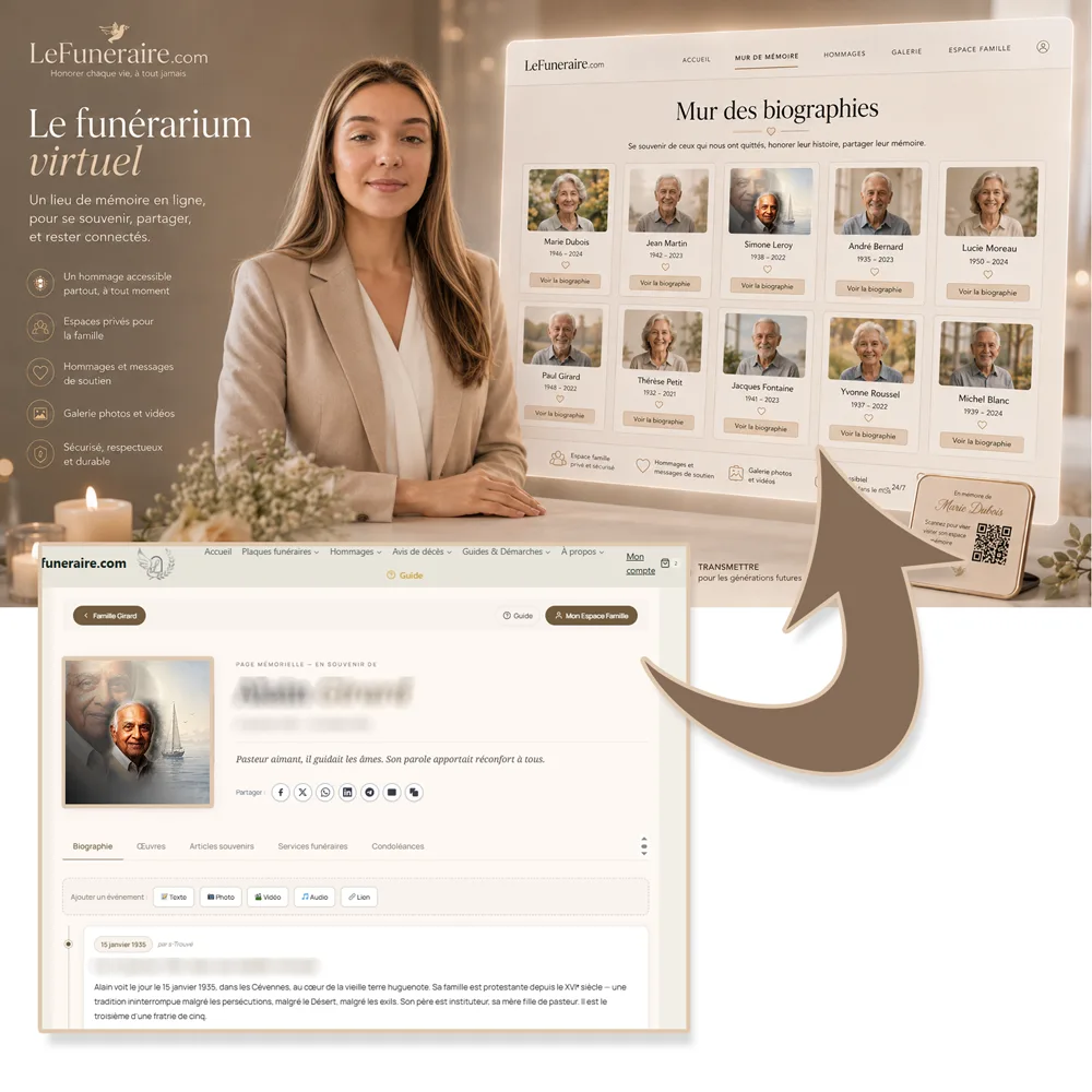 Funerarium virtuel — service complémentaire Marin