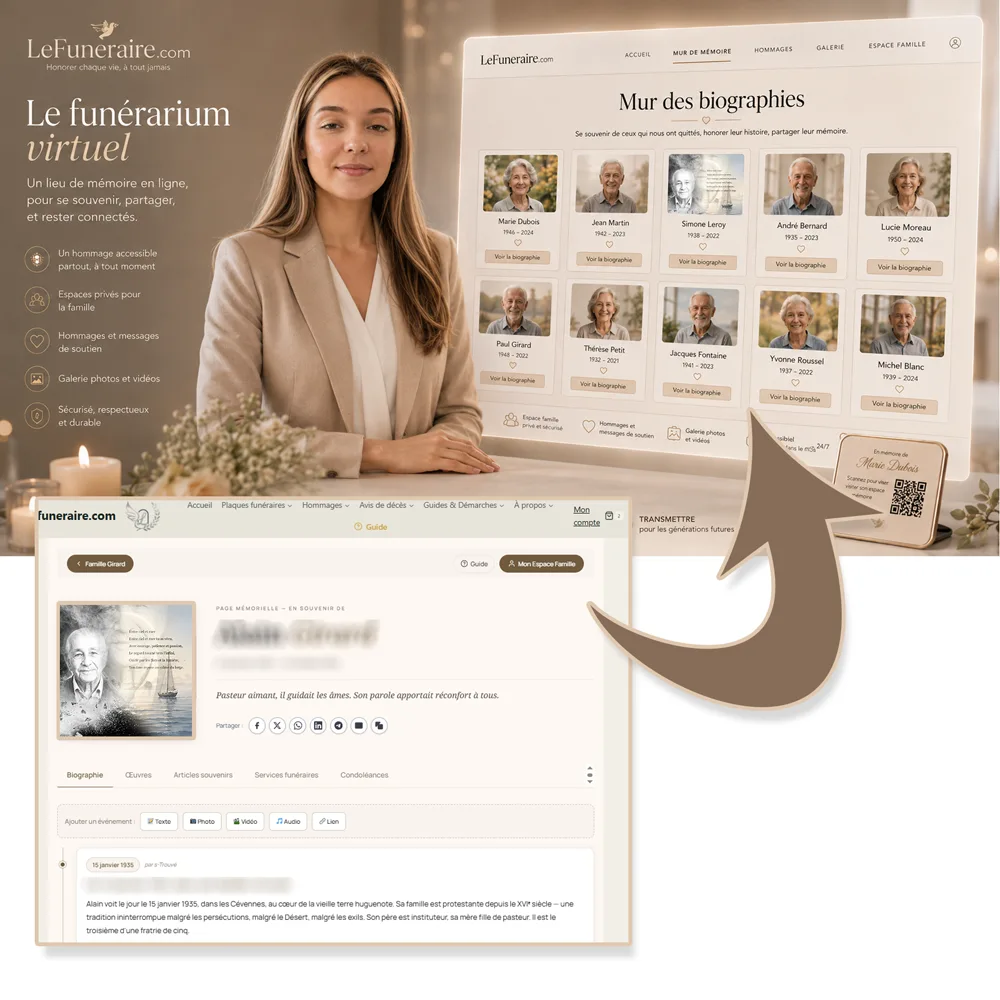 Funerarium virtuel — service complémentaire Marin