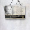 Plaque funéraire panoramique marin suspendue par cordelette, kit de fixation inclus, 1er sous-décor