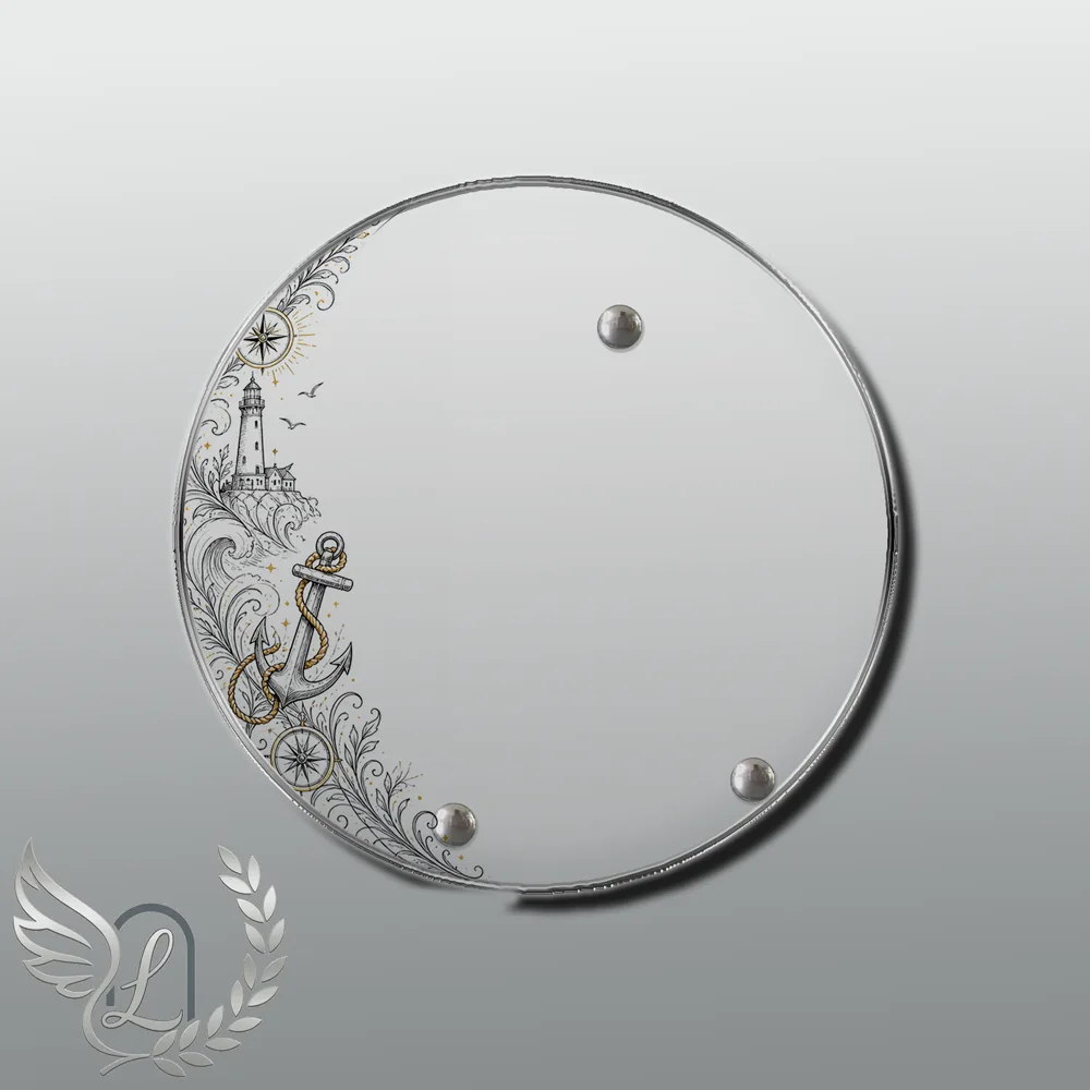 Plaque Circulaire Marin nue motif 01
