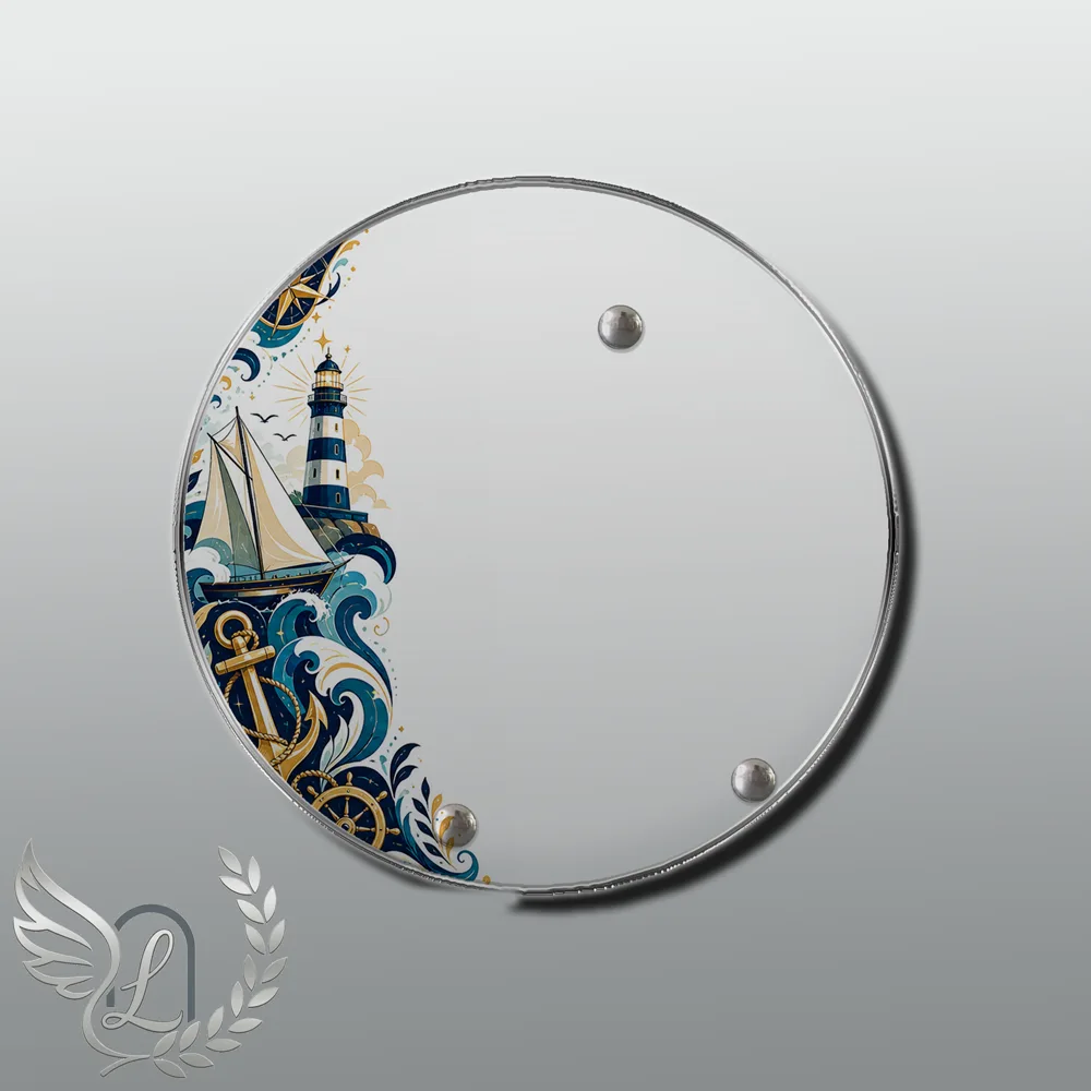 Plaque Circulaire Marin nue motif 03