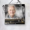 Plaque funéraire carré chasseur suspendue par cordelette, kit de fixation inclus, 1er sous-décor