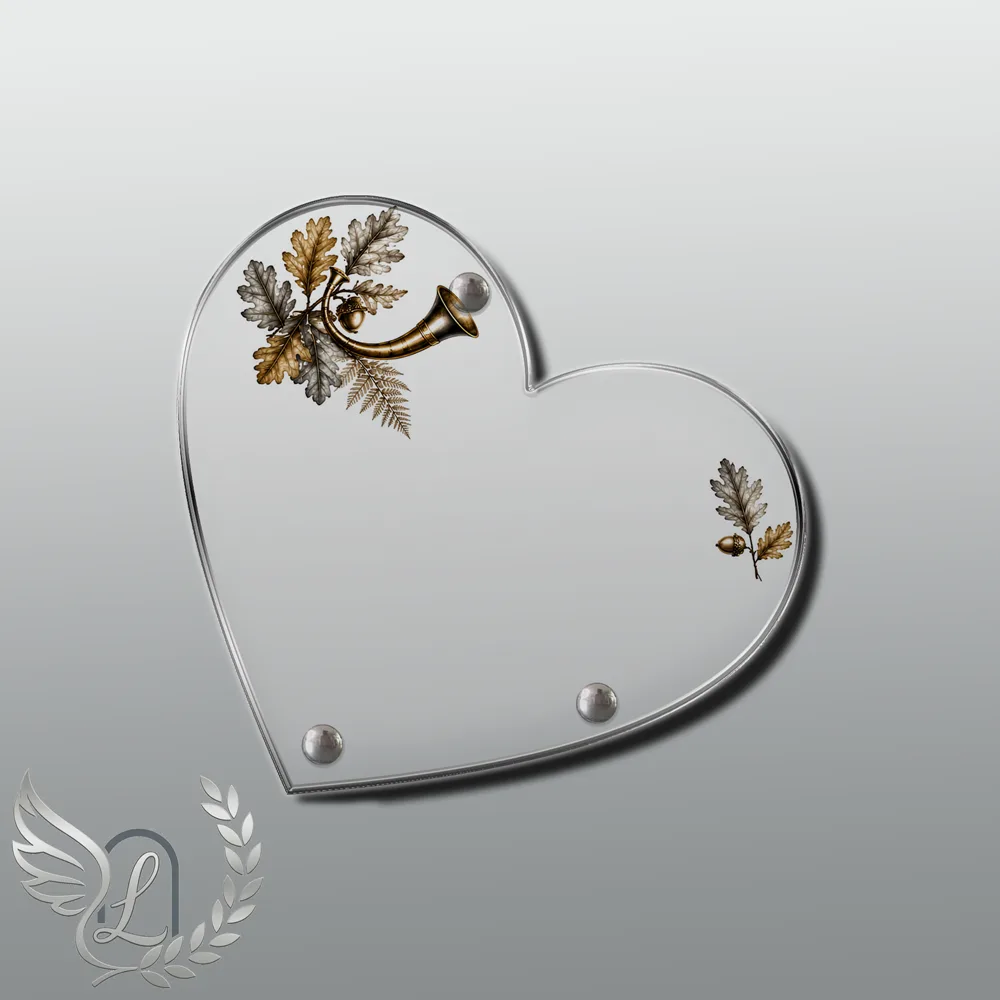 Plaque Cœur Chasseur nue motif 01