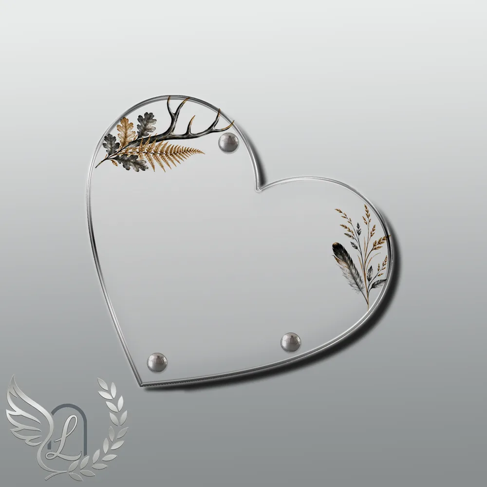 Plaque Cœur Chasseur nue motif 02