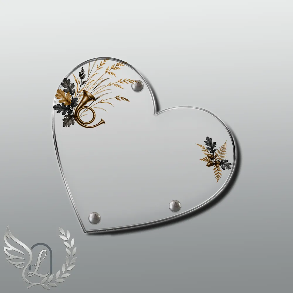 Plaque Cœur Chasseur nue motif 03