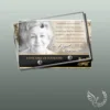 Plaque funéraire panoramique chasseur collée sur pierre tombale, double-face professionnel inclus, 1er sous-décor du thème