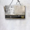 Plaque funéraire panoramique chasseur suspendue par cordelette, kit de fixation inclus, 1er sous-décor