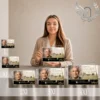 Gamme complète de plaques funéraires panoramiques avec portrait d'agriculteur, finition chrome or, plusieurs formats 2XL 3XL 4XL, motif épis de blé, texte français, présentées côte à côte
